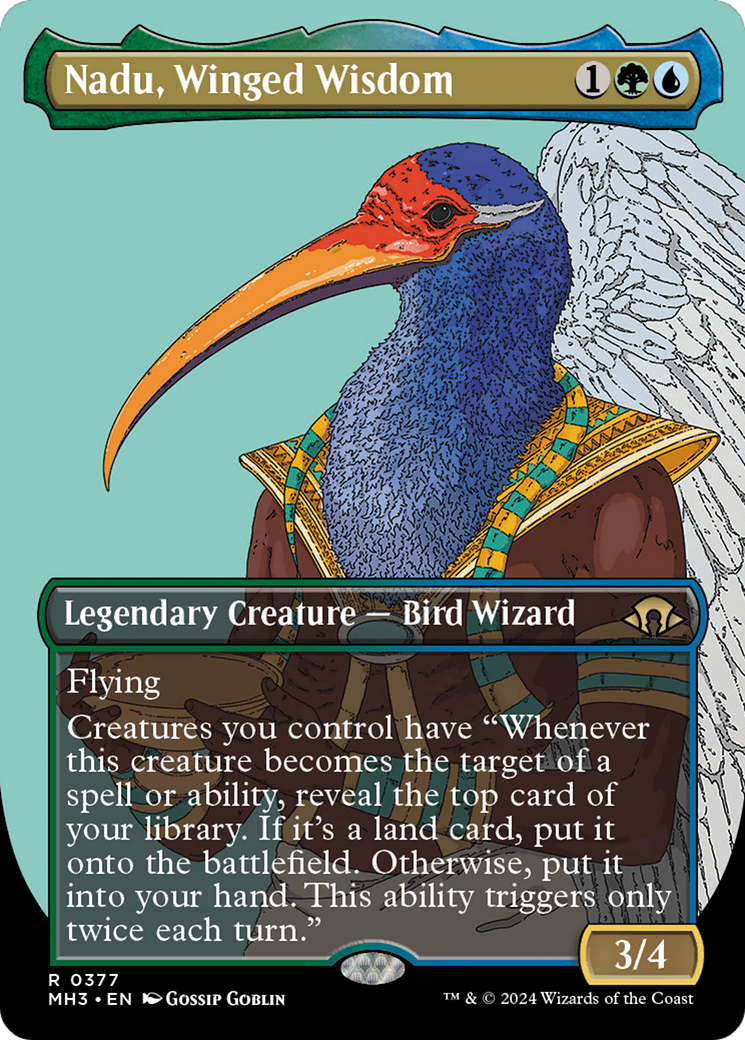 Nadu, Winged Wisdom (Borderless) [Modern Horizons 3] | Gaming Infinity