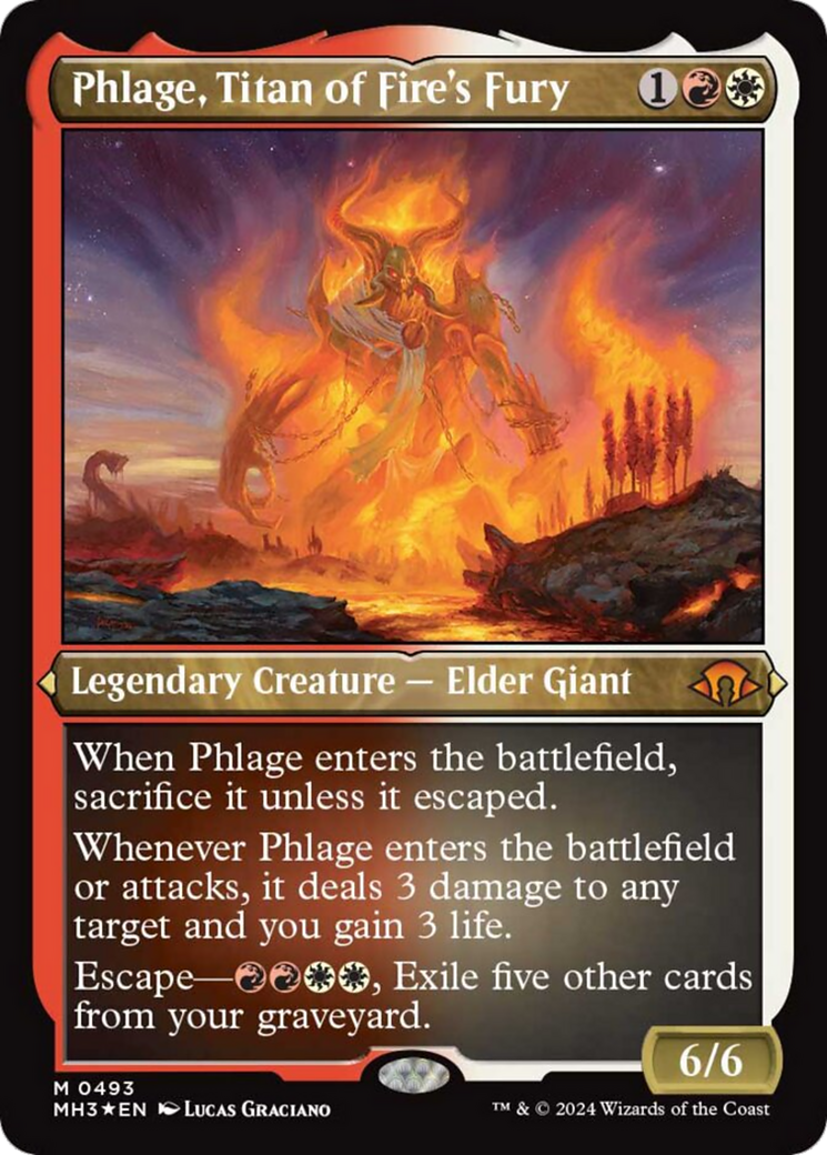 Phlage, Titan of Fire's Fury (Foil Etched) [Modern Horizons 3] | Gaming Infinity