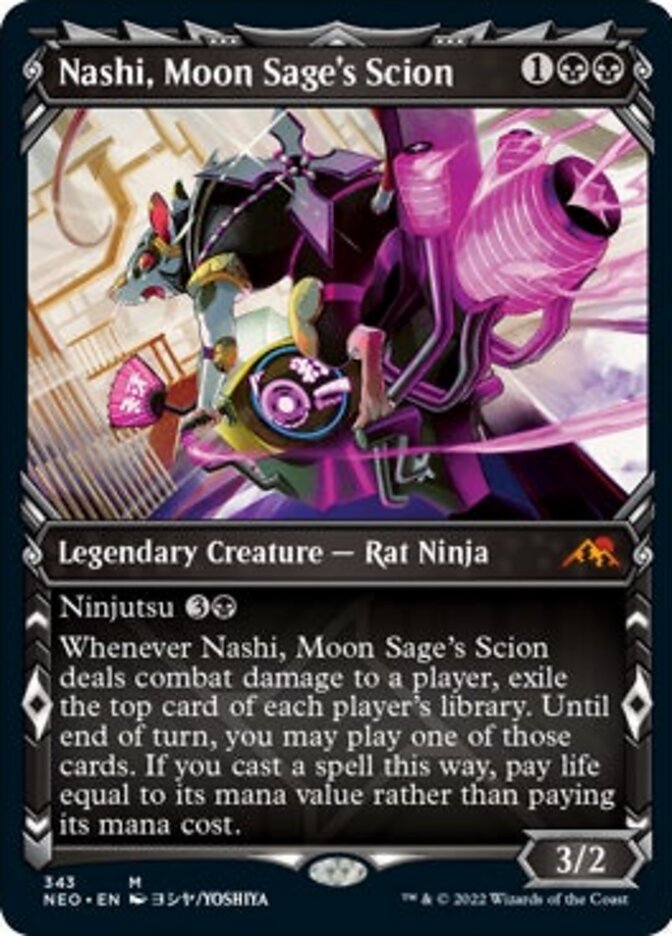 Nashi, Moon Sage's Scion (Showcase Ninja) [Kamigawa: Neon Dynasty] | Gaming Infinity