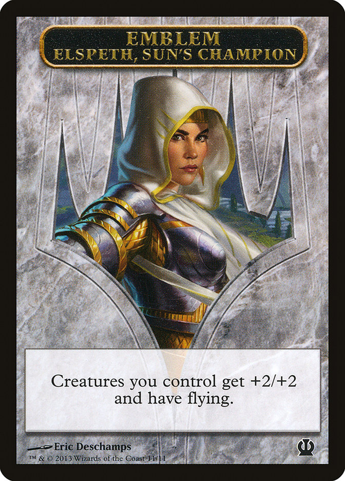 Elspeth, Sun's Champion Emblem [Theros Tokens] | Gaming Infinity