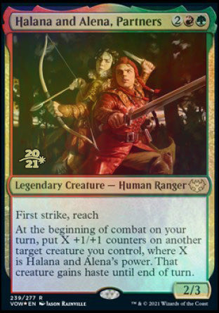 Halana and Alena, Partners [Innistrad: Crimson Vow Prerelease Promos] | Gaming Infinity