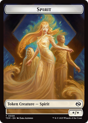 Spirit (0008) // Spirit (0009) Double-Sided Token [Tarkir: Dragonstorm Tokens] | Gaming Infinity