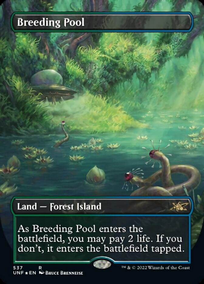 Breeding Pool (Borderless) (Galaxy Foil) [Unfinity] | Gaming Infinity