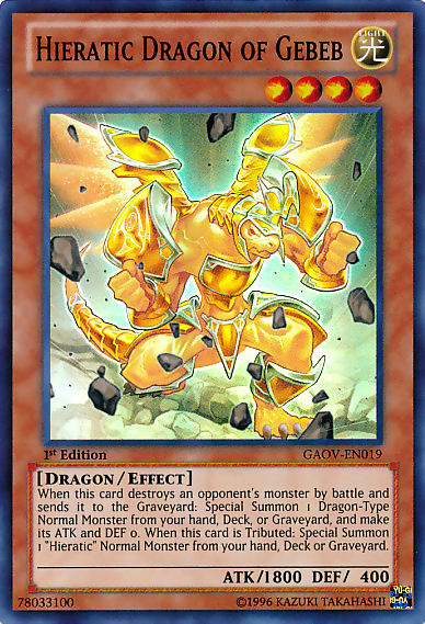 Hieratic Dragon of Gebeb [GAOV-EN019] Super Rare | Gaming Infinity