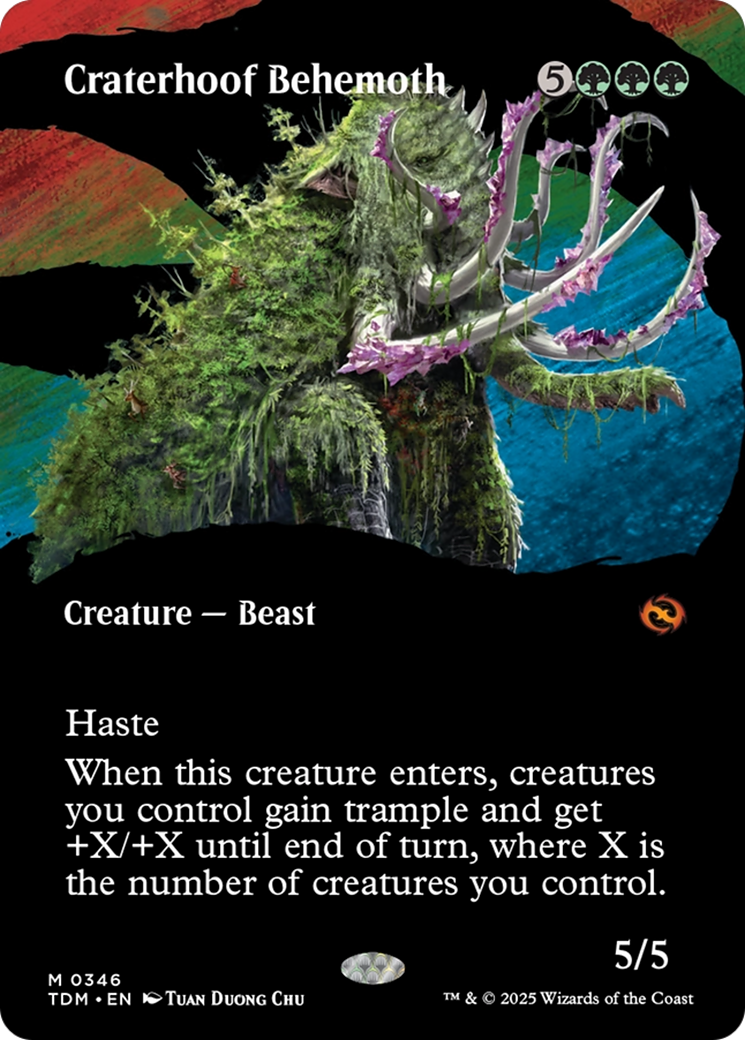 Craterhoof Behemoth (Borderless) [Tarkir: Dragonstorm] | Gaming Infinity