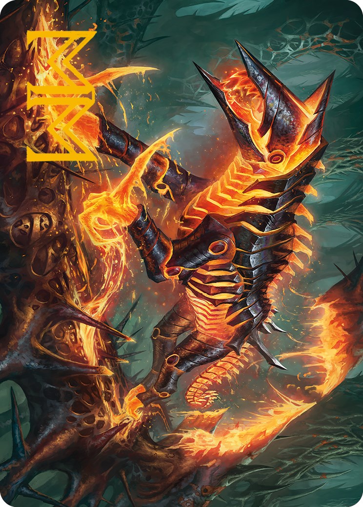 Kuldotha Cackler Art Card (Gold-Stamped Signature) [Phyrexia: All Will Be One Art Series] | Gaming Infinity