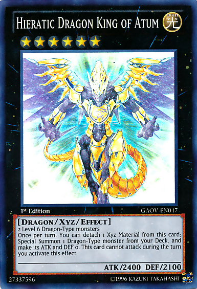 Hieratic Dragon King of Atum [GAOV-EN047] Super Rare | Gaming Infinity