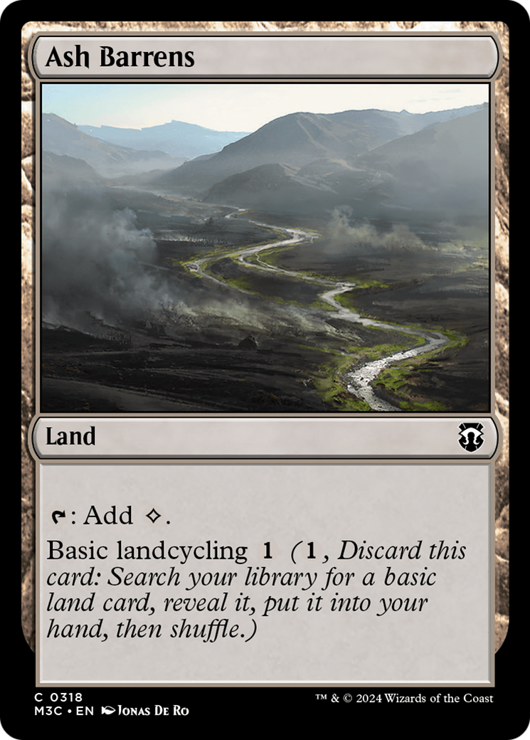 Ash Barrens (Ripple Foil) [Modern Horizons 3 Commander] | Gaming Infinity