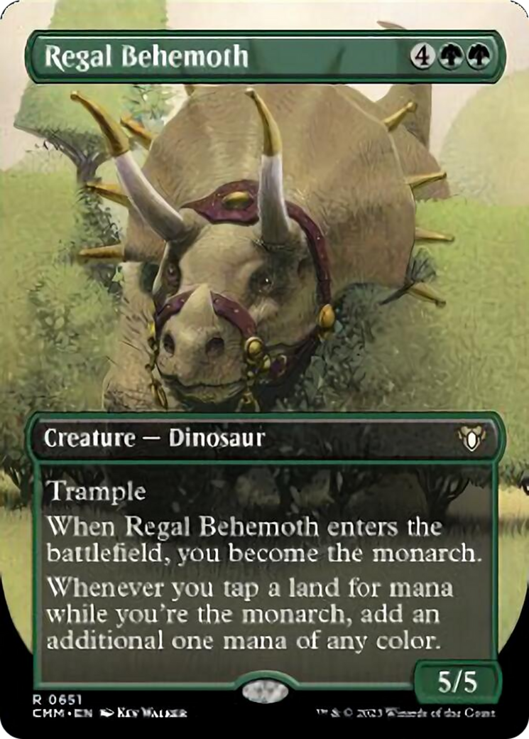 Regal Behemoth (Borderless Alternate Art) [Commander Masters] | Gaming Infinity