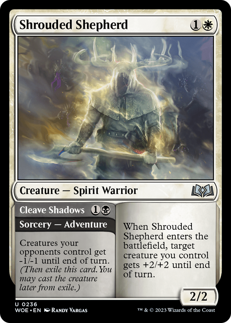 Shrouded Shepherd // Cleave Shadows [Wilds of Eldraine] | Gaming Infinity