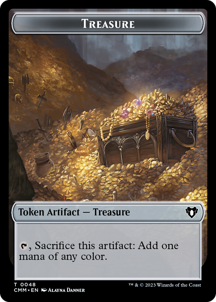 Treasure // Dragon (0020) Double-Sided Token [Commander Masters Tokens] | Gaming Infinity