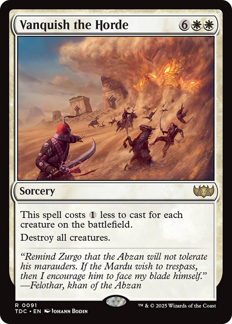 Vanquish the Horde [Tarkir: Dragonstorm Commander] | Gaming Infinity