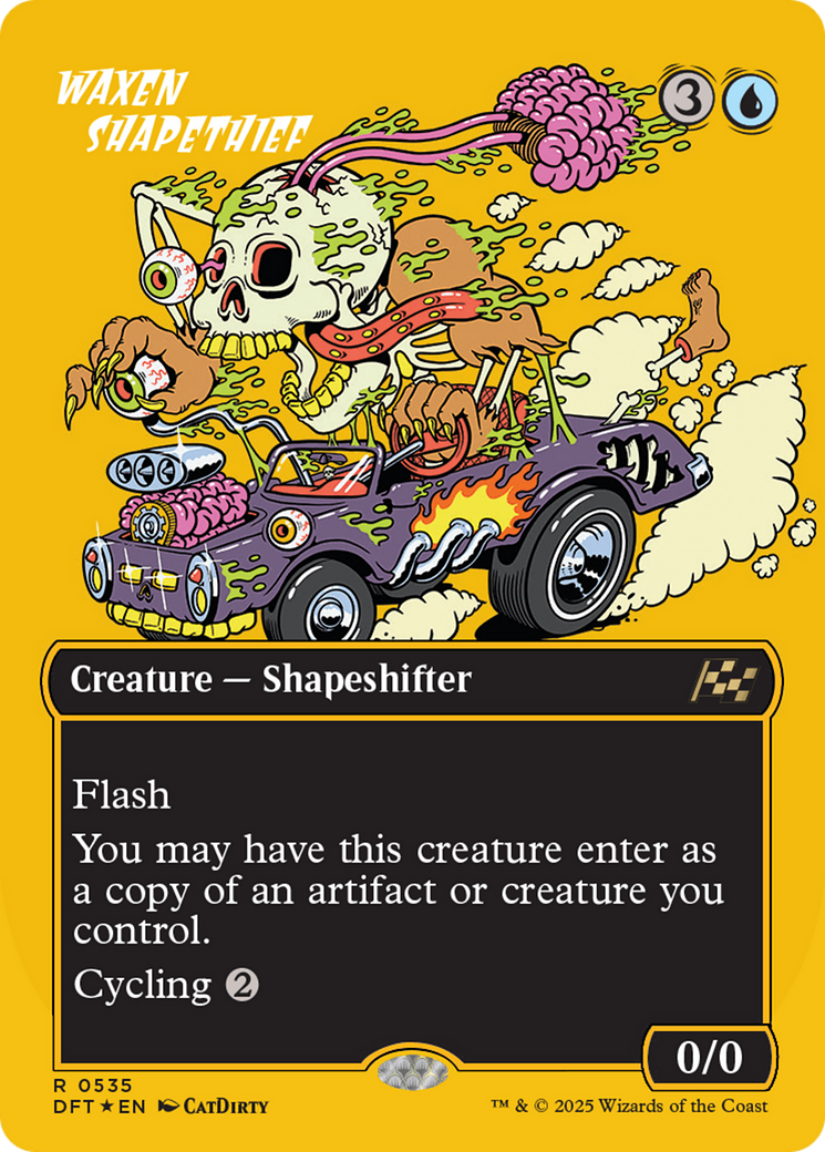 Waxen Shapethief (Borderless) (First-Place Foil) [Aetherdrift] | Gaming Infinity