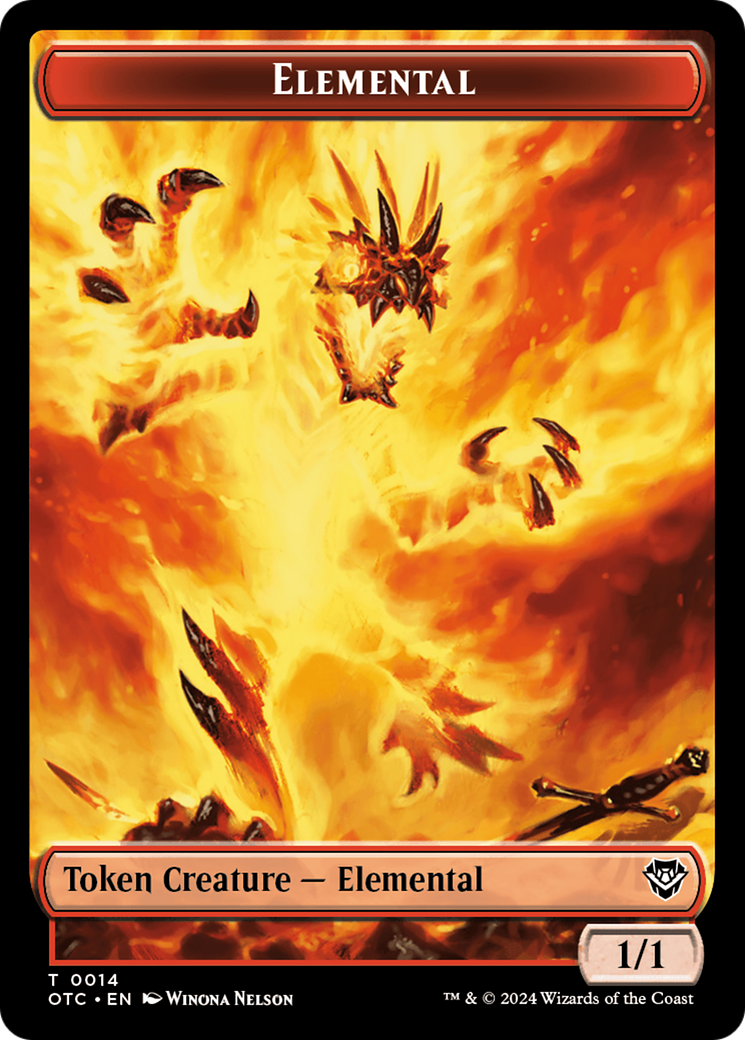 Bird Illusion // Elemental (0014) Double-Sided Token [Outlaws of Thunder Junction Commander Tokens] | Gaming Infinity