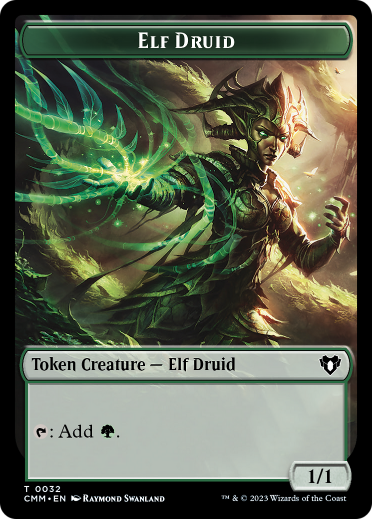 Elemental (0024) // Elf Druid Double-Sided Token [Commander Masters Tokens] | Gaming Infinity