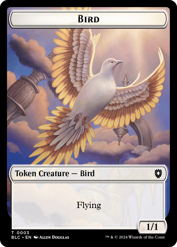 Storm Crow // Bird (003) Double-Sided Token [Bloomburrow Commander Tokens] | Gaming Infinity