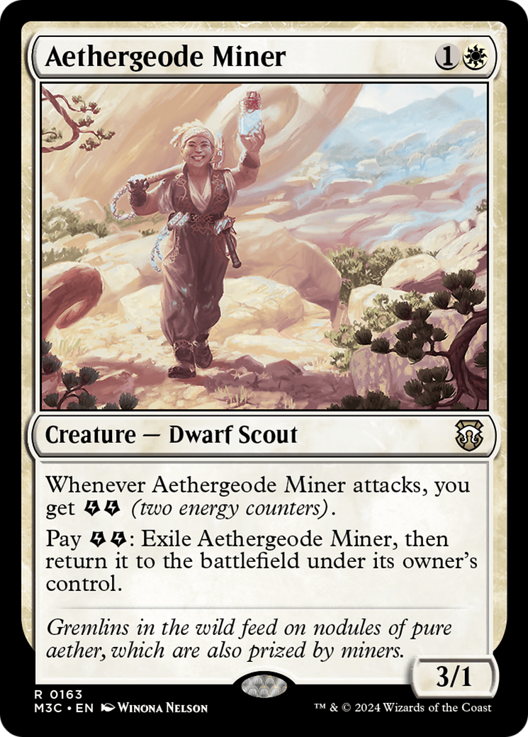 Aethergeode Miner (Ripple Foil) [Modern Horizons 3 Commander] | Gaming Infinity