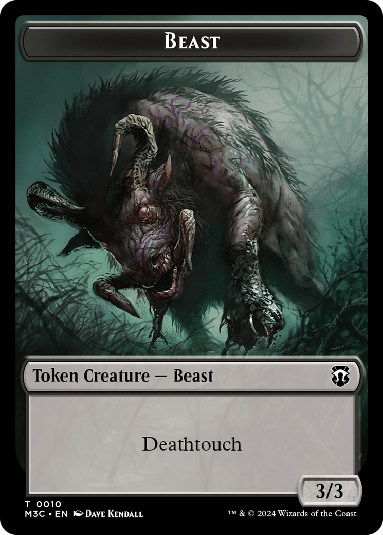 Beast (0010) // Shapeshifter (0008) Double-Sided Token [Modern Horizons 3 Commander Tokens] | Gaming Infinity