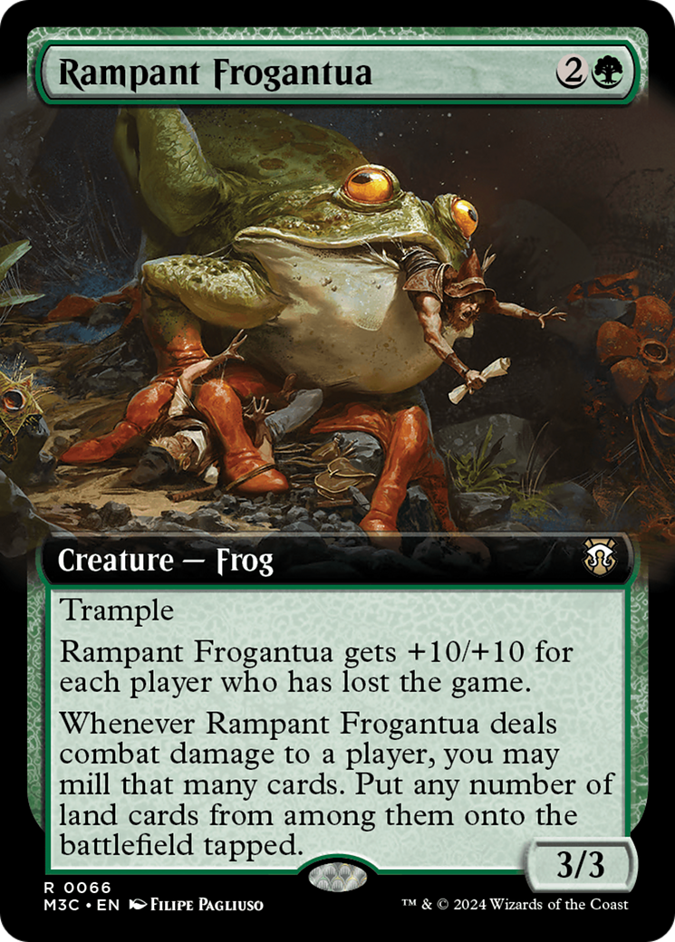 Rampant Frogantua (Extended Art) (Ripple Foil) [Modern Horizons 3 Commander] | Gaming Infinity