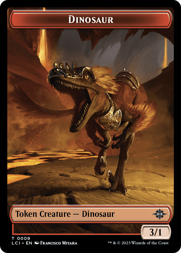 Gnome // Dinosaur (0009) Double-Sided Token [The Lost Caverns of Ixalan Tokens] | Gaming Infinity