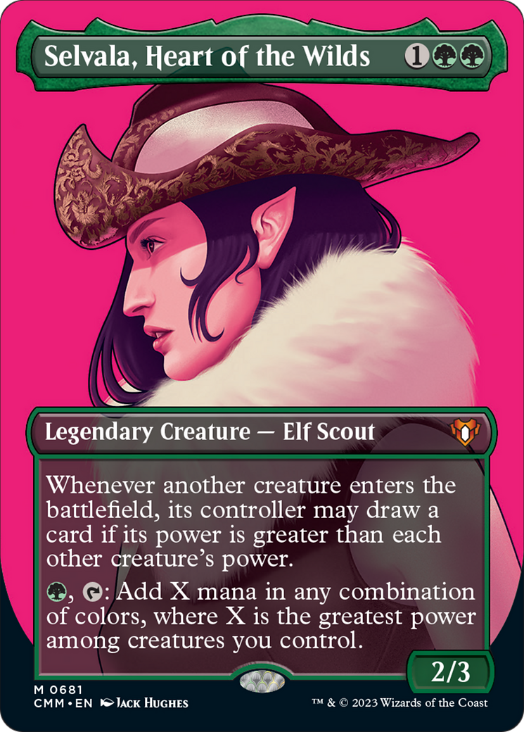 Selvala, Heart of the Wilds (Borderless Profile) [Commander Masters] | Gaming Infinity