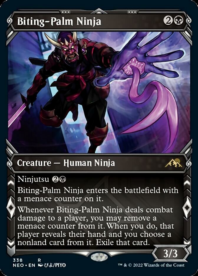 Biting-Palm Ninja (Showcase Ninja) [Kamigawa: Neon Dynasty] | Gaming Infinity