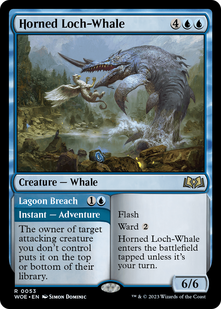 Horned Loch-Whale // Lagoon Breach [Wilds of Eldraine] | Gaming Infinity