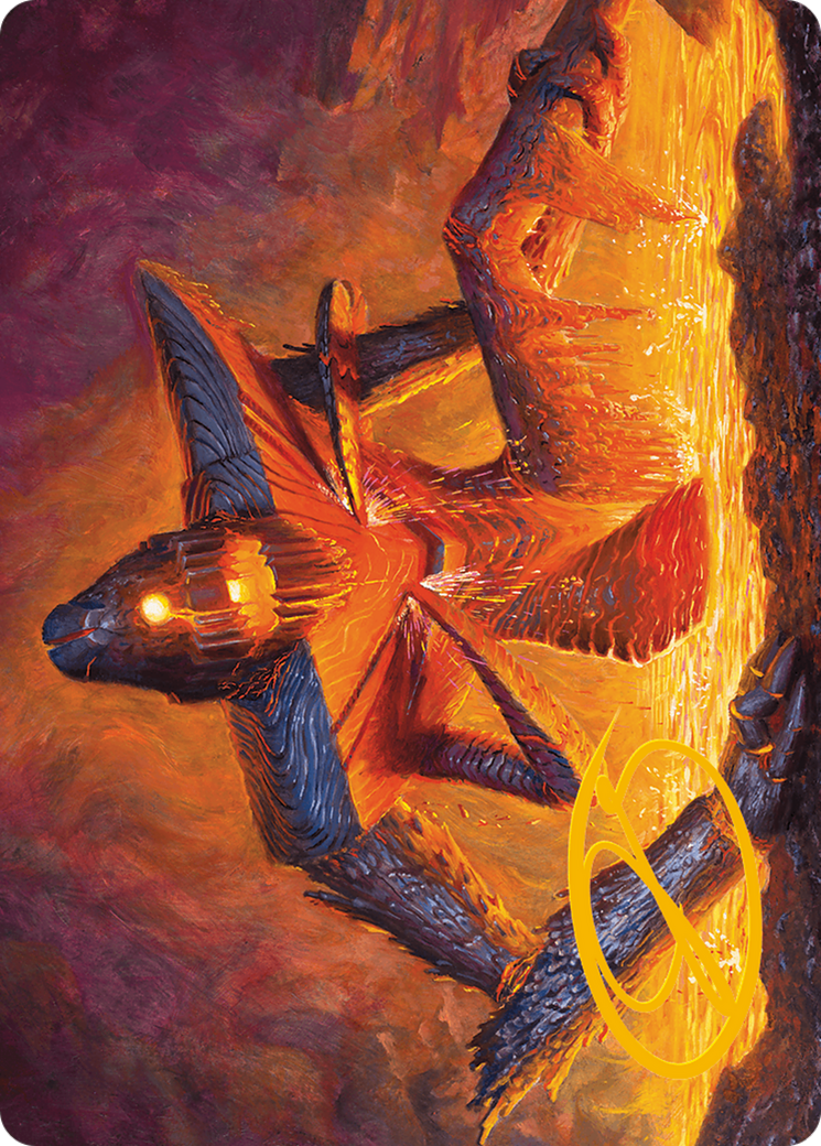 Molten Gatekeeper Art Card (Gold-Stamped Signature) [Modern Horizons 3 Art Series] | Gaming Infinity