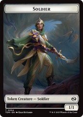 Solider (0004) // Solider (0005) Double-Sided Token [Tarkir: Dragonstorm Tokens] | Gaming Infinity