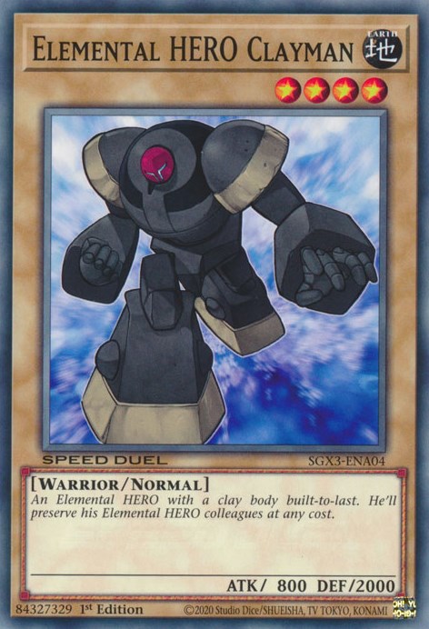 Elemental HERO Clayman [SGX3-ENA04] Common | Gaming Infinity