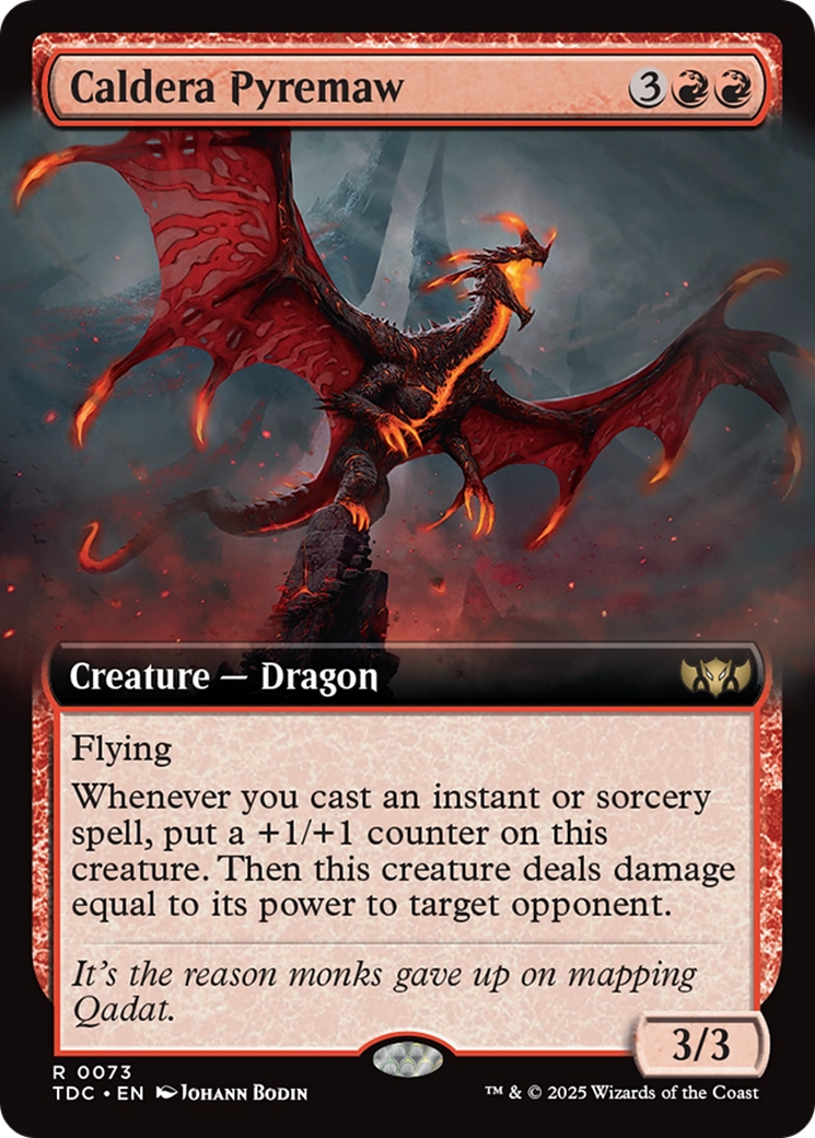 Caldera Pyremaw (Extended Art) [Tarkir: Dragonstorm Commander] | Gaming Infinity