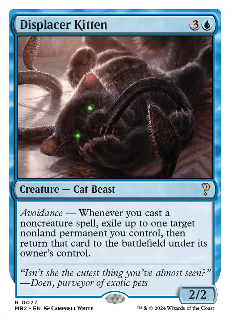 Displacer Kitten (White Border) [Mystery Booster 2] | Gaming Infinity