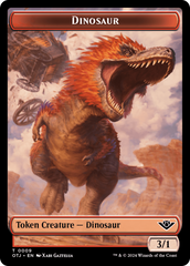 Mercenary // Dinosaur Double-Sided Token [Outlaws of Thunder Junction Tokens] | Gaming Infinity