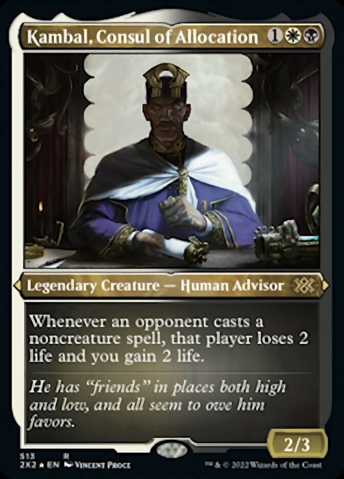 Kambal, Consul of Allocation (Foil Etched) [Double Masters 2022] | Gaming Infinity