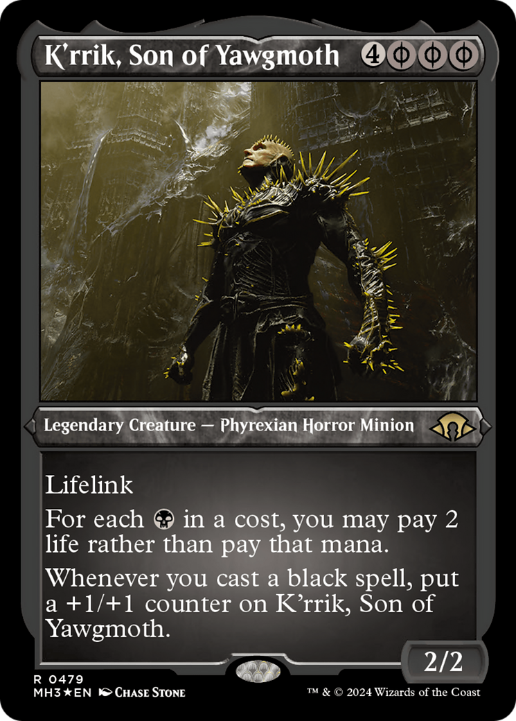 K'rrik, Son of Yawgmoth (Foil Etched) [Modern Horizons 3] | Gaming Infinity