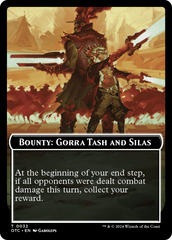 Bounty: Gorra Tash and Silas // Bounty Rules Double-Sided Token [Outlaws of Thunder Junction Commander Tokens] | Gaming Infinity