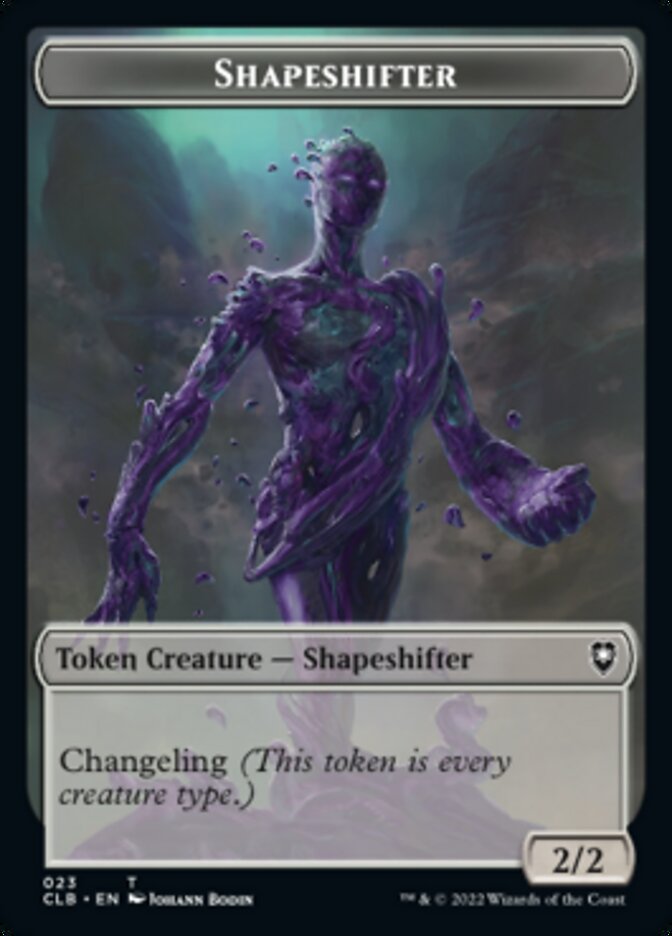 Kor Warrior // Shapeshifter (023) Double-Sided Token [Commander Legends: Battle for Baldur's Gate Tokens] | Gaming Infinity