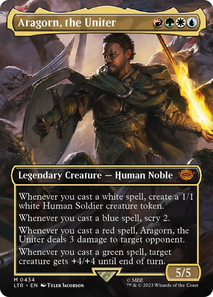 Aragorn, the Uniter (Borderless Alternate Art) [The Lord of the Rings: Tales of Middle-Earth] | Gaming Infinity