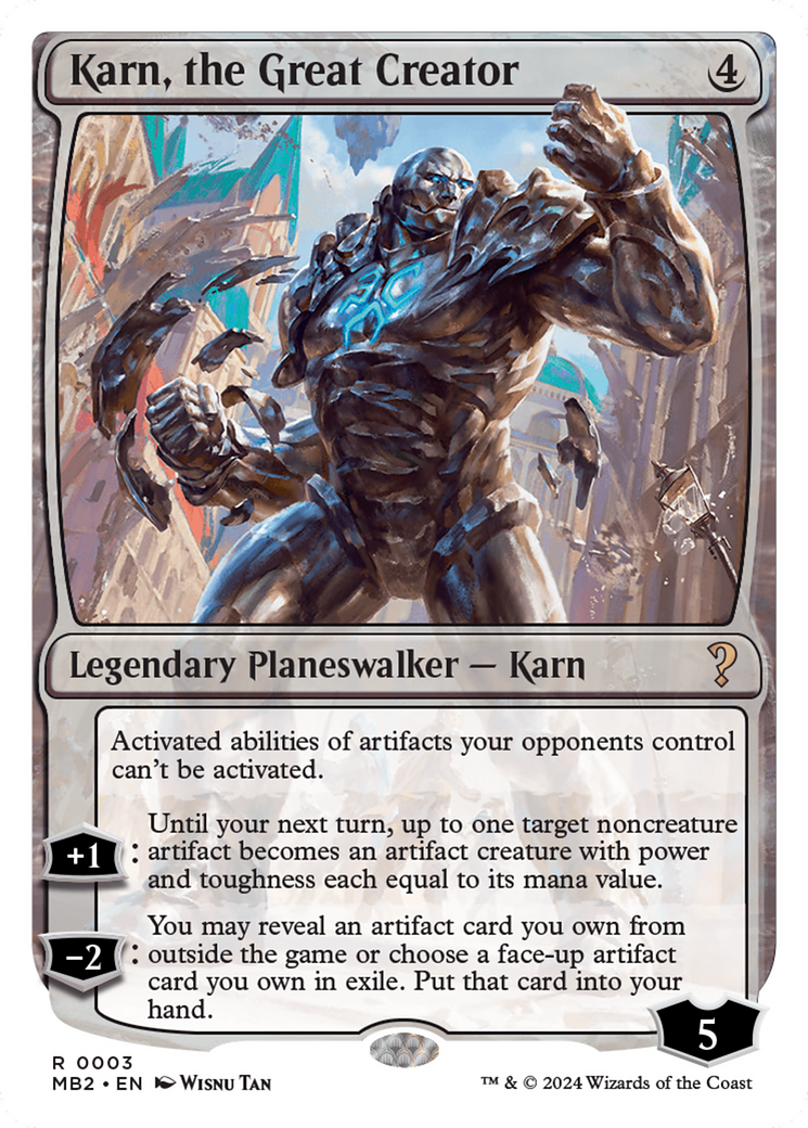 Karn, the Great Creator (White Border) [Mystery Booster 2] | Gaming Infinity