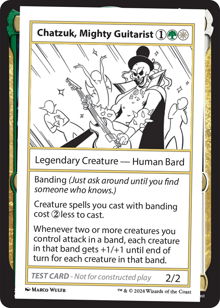 Chatzuk, Mighty Guitarist [Mystery Booster 2 Playtest Cards] | Gaming Infinity