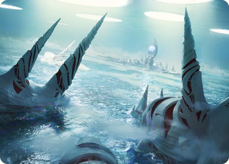 Seachrome Coast Art Card [Phyrexia: All Will Be One Art Series] | Gaming Infinity