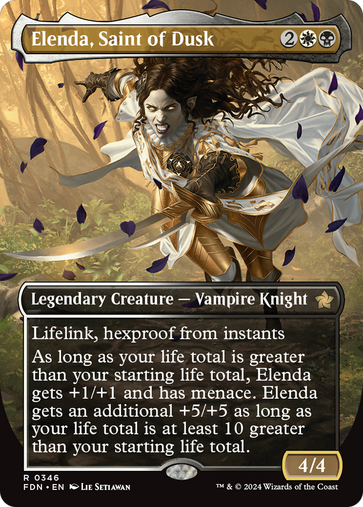 Elenda, Saint of Dusk (Borderless) [Foundations] | Gaming Infinity