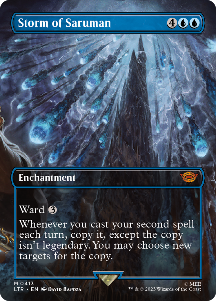 Storm of Saruman (Borderless Alternate Art) [The Lord of the Rings: Tales of Middle-Earth] | Gaming Infinity