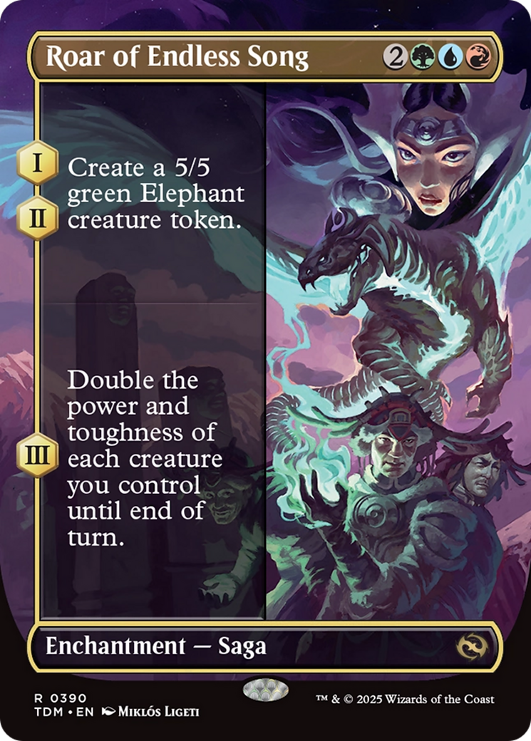 Roar of Endless Song (Borderless) [Tarkir: Dragonstorm] | Gaming Infinity