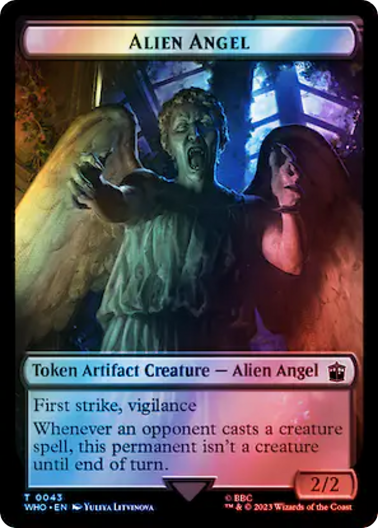 Alien Angel // Mutant Double-Sided Token (Surge Foil) [Doctor Who Tokens] | Gaming Infinity