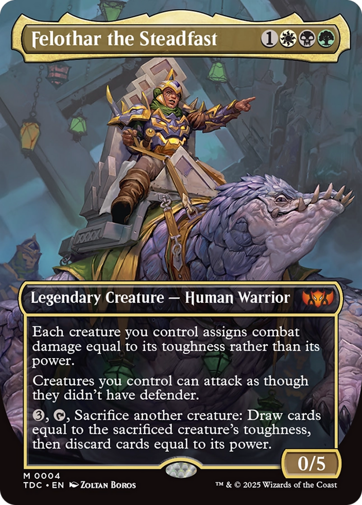Felothar the Steadfast (Borderless) [Tarkir: Dragonstorm Commander] | Gaming Infinity