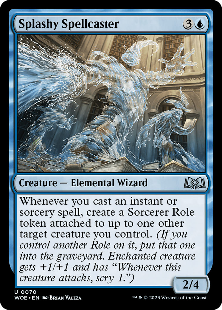 Splashy Spellcaster [Wilds of Eldraine] | Gaming Infinity