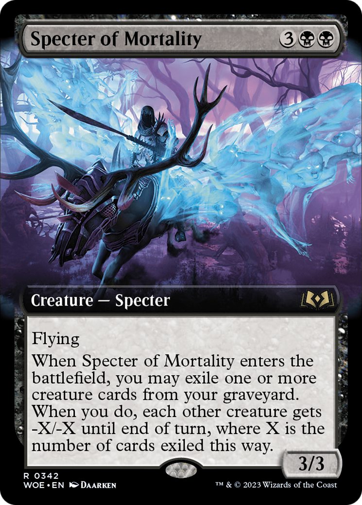 Specter of Mortality (Extended Art) [Wilds of Eldraine] | Gaming Infinity