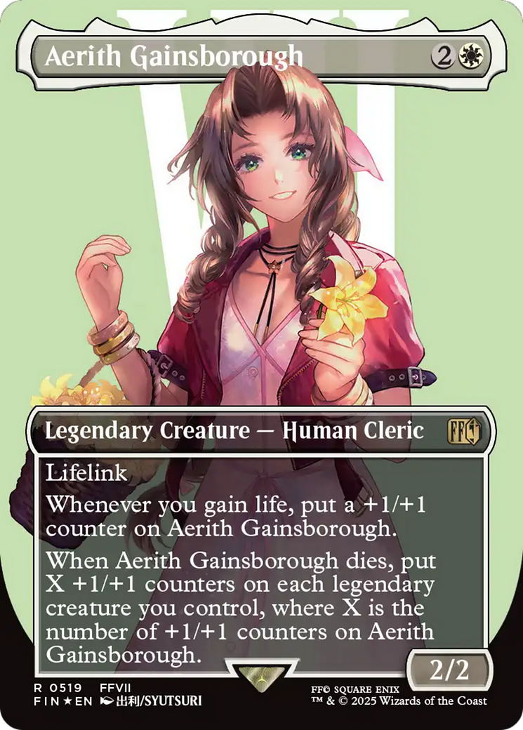 Aerith Gainsborough (Borderless) (Surge Foil) [FINAL FANTASY] | Gaming Infinity