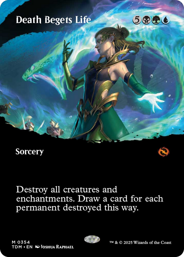 Death Begets Life (Borderless) [Tarkir: Dragonstorm] | Gaming Infinity